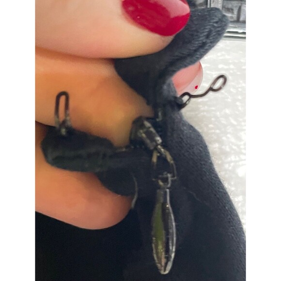 Vintage Y2K Cropped Wide Leg Cigarette Pants Embroidered Hem Karen Kane Sz 12 - Picture 5 of 11